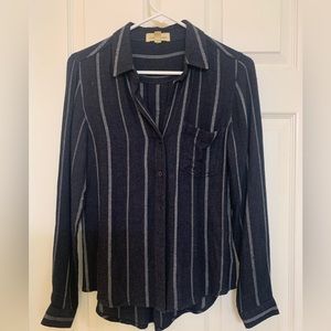 Cloth & stone Blue striped button up